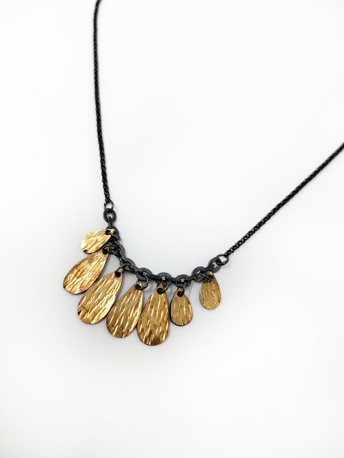 Golden Drop Cluster Necklace