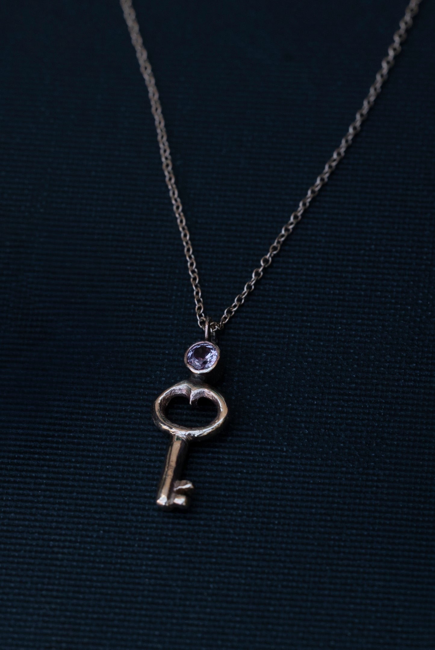 Handmade 14k Gold Key Necklace